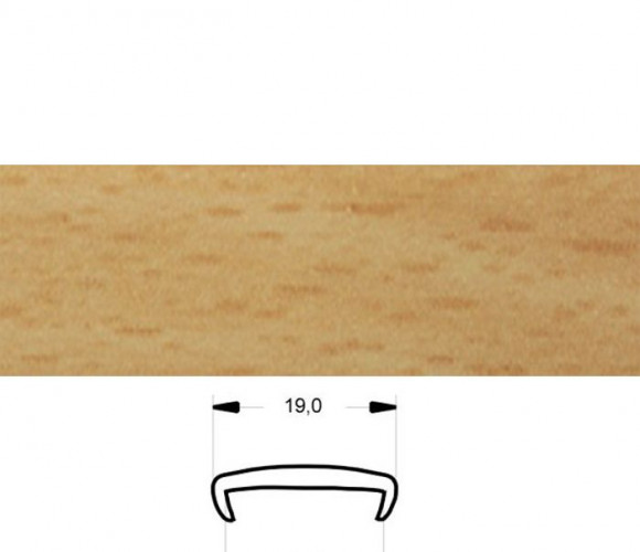 Профиль накладной С16мм L2,8м жесткий Бук Розовый