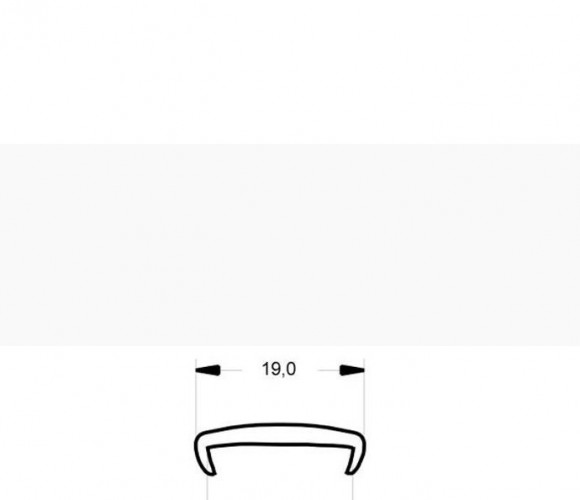Профиль накладной С16мм L2,8м жесткий Белый