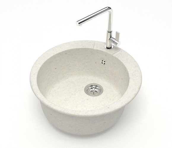 Мойка Модель 5, Круглая D495мм, Хлопок Q7  Мрамор