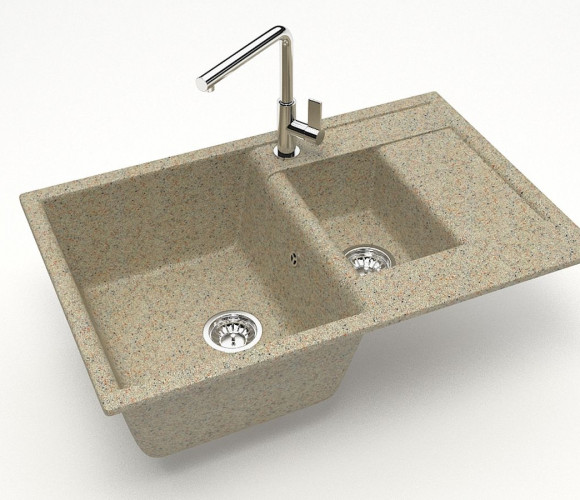 Мойка Модель 210,  755х500х218мм, Песочный Q5  Мрамор