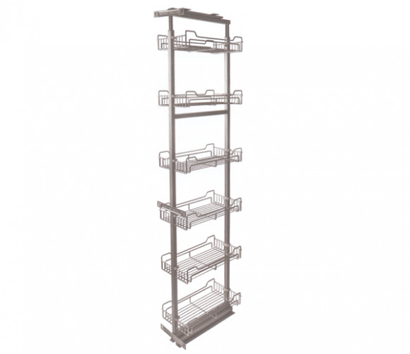Пенал выкатной 6-ярусный M400 с доводчиком 345*495*(1900-2200)мм, LS6/400Р/NS