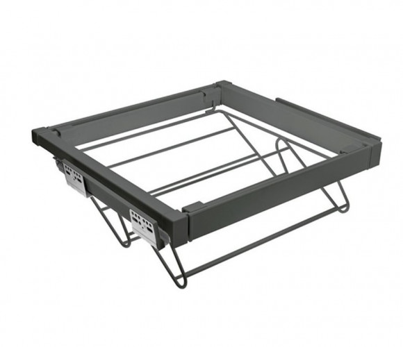 Полка для обуви с доводчиком, полного выдв., графит   WG-POBUW70-60