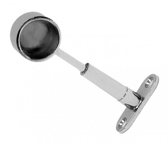 Штангодержатель дистанционный закрытый круглый d25 Bellaks, V-0214-K, хром