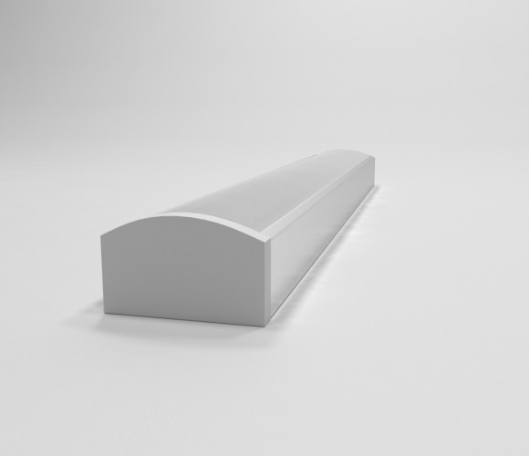 Профиль накладной под светодиодную ленту, серый, 2м