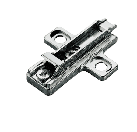 Монтажная планка Hafele Duomatic SM, крестовая, быстрый монтаж, высота 2 мм, под саморез, рег. по высоте эксц. 329.71.502