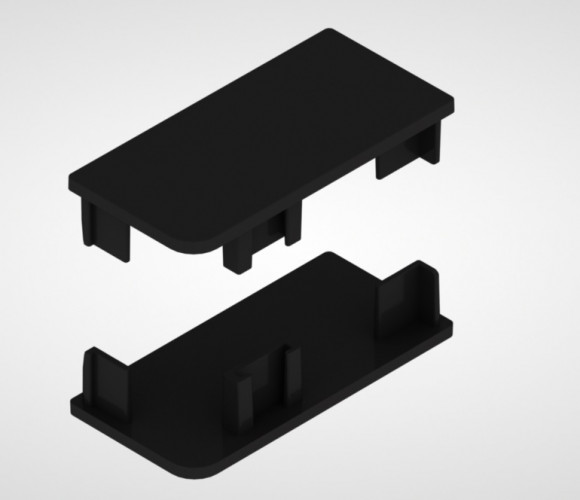 Заглушки закрытые для горизонт. профиля GOLA L черный REHAU