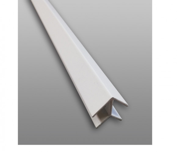 Планка угловая 6 мм, L=0,6м БЕЛАЯ (Для мебельного щита) Крокос