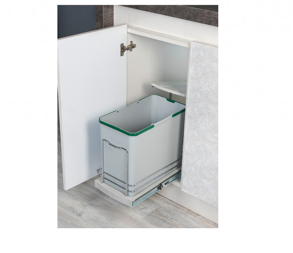 Контейнер выдвижной для мусора Starax Large Busket, шир. 400 (260*440*400)  Серый    S-2571-G