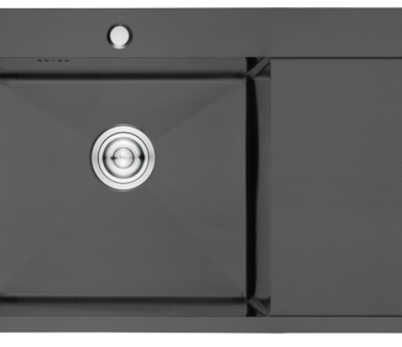 Мойка AFLORN левая L(780х510х230мм, толщ.3мм), Графит