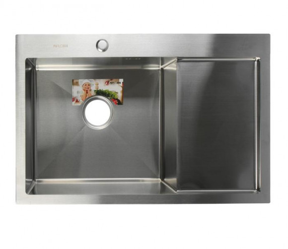 Мойка AFLORN левая L(780х510х230мм, толщ.3мм) Сталь шлифованная