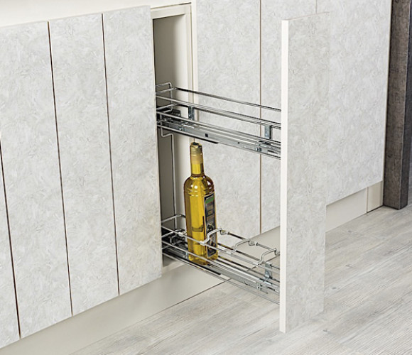 Cargo mini 150 мм Starax 2-х.ярусная,  (106*475*495) антрацит, левая S-2422-А