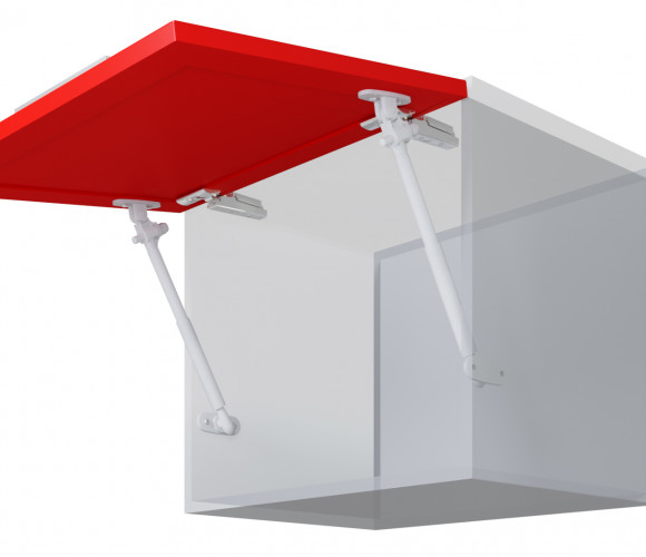 Газлифт 8кг. Белый с амортизатором GL106W/80/3   БОЯРД