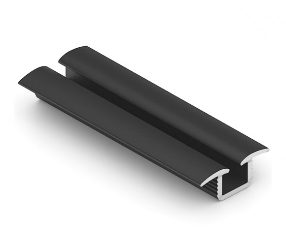 АРИСТО Направляющая одинарная нижняя врезная, 5400, черный  AS0690