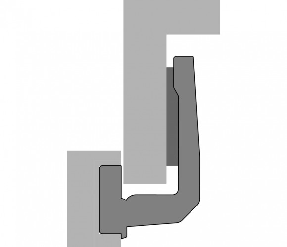 9044844 ПЕТЛЯ INTERMAT 9936,УГОЛ КОРПУСА W90,УГОЛ 95ГР,ЧАШКА TH42D35,НАКЛАДНАЯ, B22