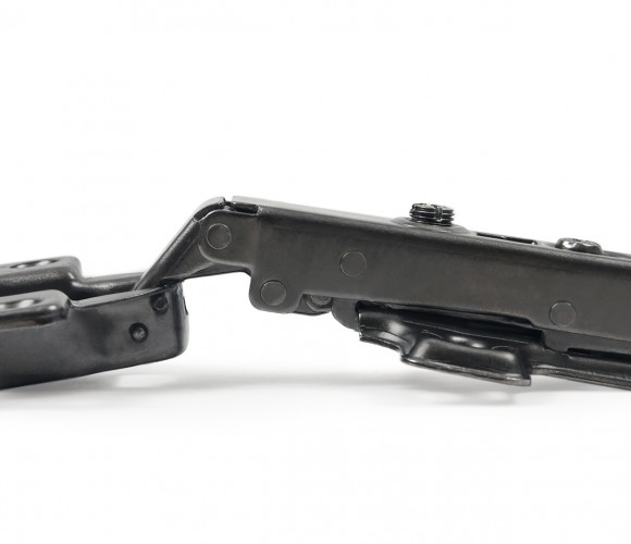 Петля BOYARD меб. с довод. быстр.монт. clip-on D35mm.105гр.откр.накладная, черный никель H301A02/0910/BN