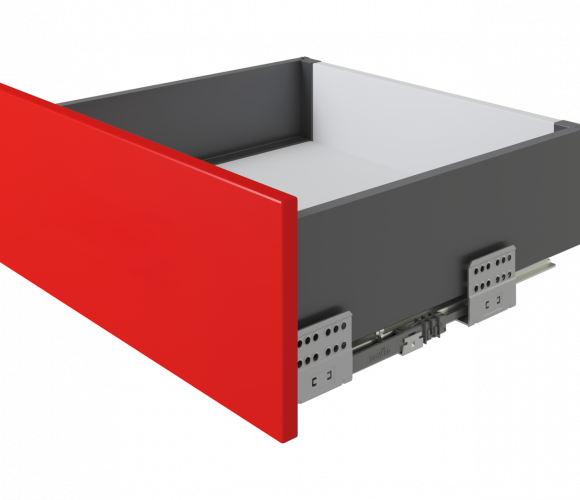 Ящик СТАРТ PUSH с ПРЯМЫМИ боковинами Графит SB29GRPH.1/450, выс. стенки 118мм
