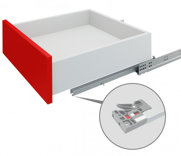 Направляющие СКРЫТОГО монтажа push-to-open частичн.выдв. DB8886Zn/450