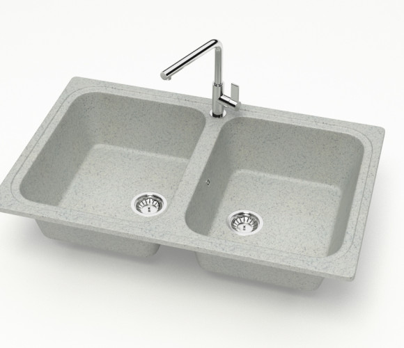 Мойка Модель 20,  780х500х195мм, Светло-серый Q10 Мрамор