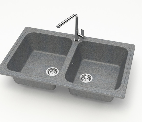 Мойка Модель 20,  780х500х195мм, Темно-серый Q8 Мрамор