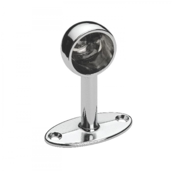 Штангодержатель дистанционный закрытый круглый ОСКАР 229-06 под трубу 16 мм (хром)