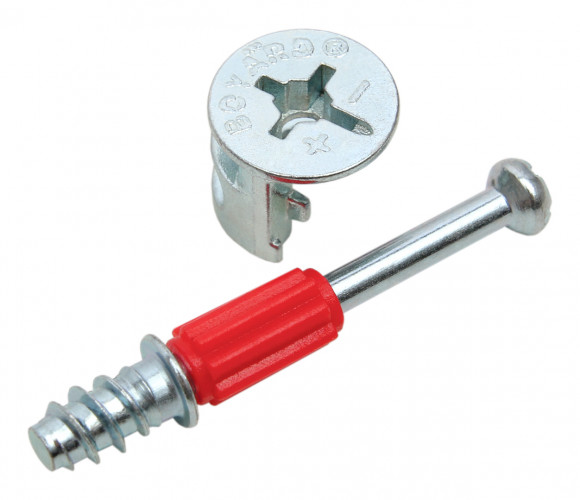 Эксцентриковая стяжка B-FIX 53 + дюбель, ST01/53/6/RdZn/01  БОЯРД