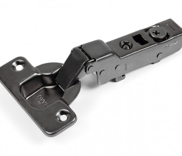 Петля BOYARD NEO PROFI с доводчиком, смежная, черный никель   H306B02/BN