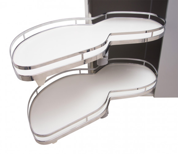 Волшебный угол LOTUS с доводчиком KRM10/900-1000/L левый  ХРОМ БОЯРД