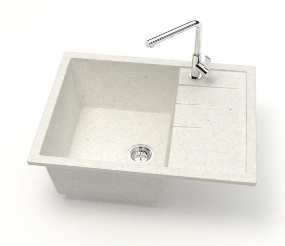 Мойка Модель 151, Прямоугольная  645х505х218мм, Хлопок Q7 Мрамор