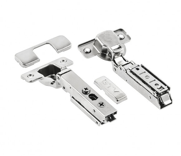 Петля SOLID PRO с доводчиком, накладная, с ответной планкой H-0 CLIPON GTV  ZM-DCHCB09-3DBEO