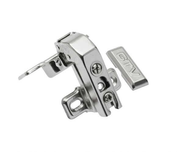 Петля накладная GTV 90* прямая для фальшпанелей, короткое плечо НАКЛАДНАЯ  ZP-KTK90H6ZE