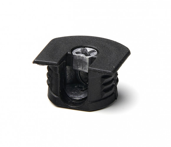 Эксцентриковая стяжка усиленная в пластике, цвет черный