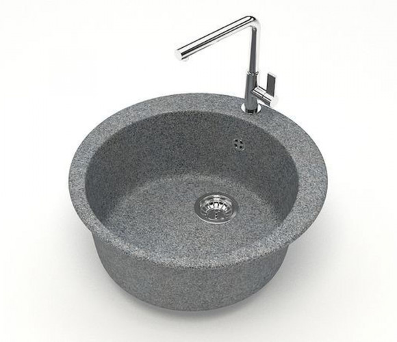 Мойка Модель 510, Круглая D507мм, Темно-Серый Q8  Мрамор