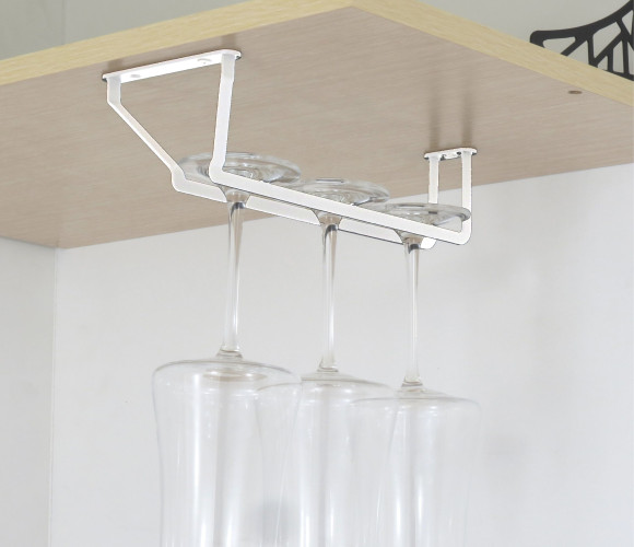 Бокалодержатель одинарный белый BD 301