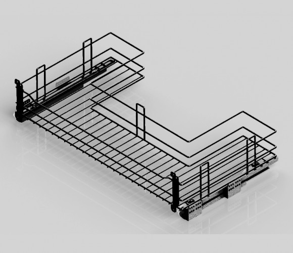 Cargo 900мм Корзина под мойку П-образная выкатная Актро, черный