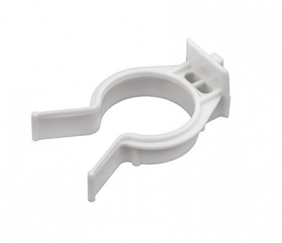 Клипса неразборная под пластик.цоколь белая