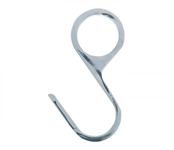 Крючок для рейлинга закрытый, хром Z8