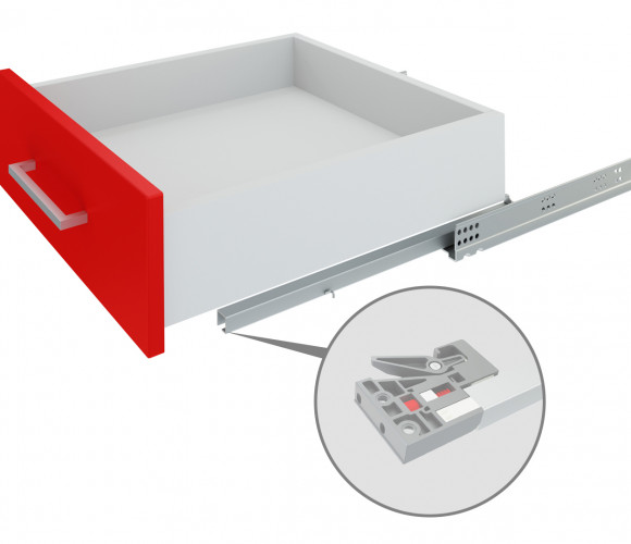 Направляющие скрыт. монт. В-Slide DB8782Zn/550 1D, частичного выдв. с доводчиком