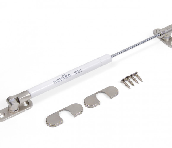 Газлифт 5кг белый, с фиксацией фасада Styletto   GL107W/50/3   БОЯРД