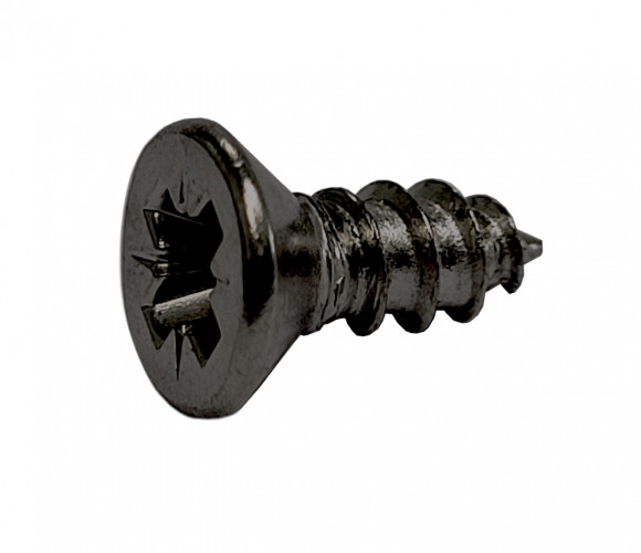 9340632 Саморез для алюм. рам, 3,5х9,5 мм, PZ, сталь, черный обсидиан