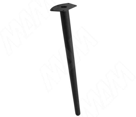 Опора для стола 123х720мм CONEконусная, черный матовый  CON123x720 BLC