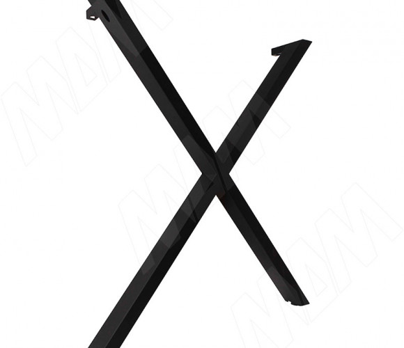 Аспен опора для стола Х-образная, 60х30, Н715+10мм,черный  AS60X30/715BLC