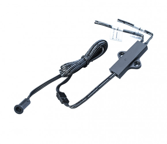 ИК выключательDRD-1 одинарный 12/24В, 60/100Вт, плавный пуск, 2 функции: дверь или ручка, накл. или врезн., на проводе. ЧЕРНЫЙ