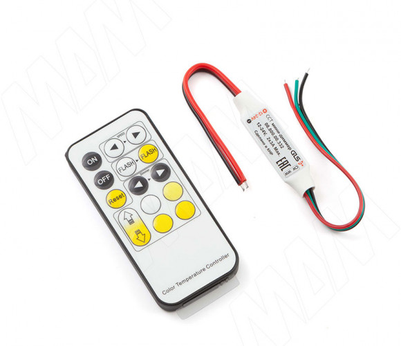 Диммер с пультом ДУ,радиоканал, для ленты с изменяемой температурой свечения (ССТ) LSA-DIM-RF-CCT-LV