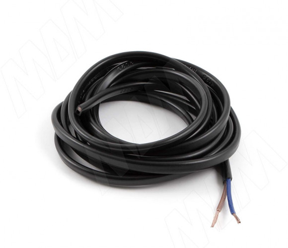 Провод ШВВП двужильный, сечение 0,75 кв.мм, черный WIRE-HV-2-BL