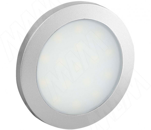 Светильник FLAT светод.круглый, серебро,12V, нейтральн.бел, 4000К, 1,5W FL12-RNO-MCR-NW2