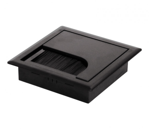 Пропуск для кабеля 80x80, Черный ПЛАСТИК PK-P8080-20   SETE