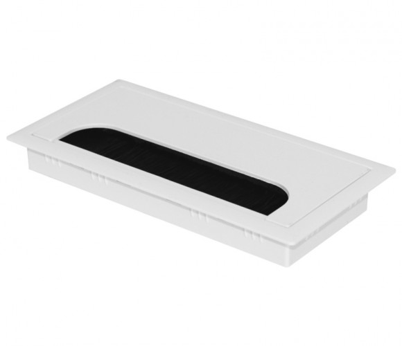 Пропуск для кабеля Merida 80x160, Белый ПЛАСТИК  PK-P80160-10   SETE