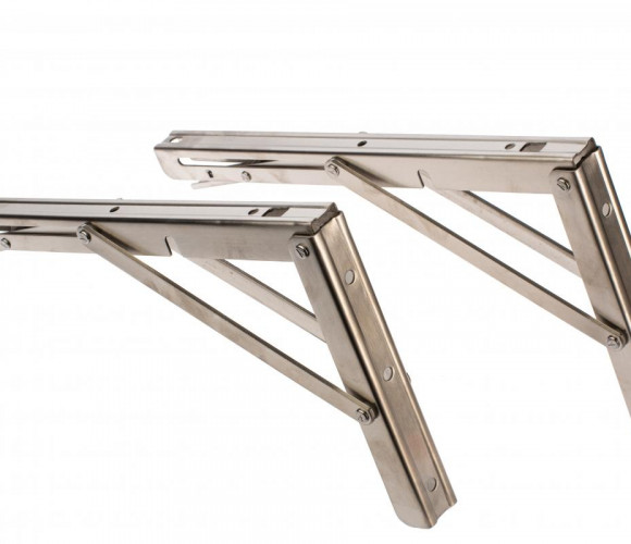 Полкодержатель складной, L=350, сталь, 2 шт., нагр. на пару 150кг.   2 шт.