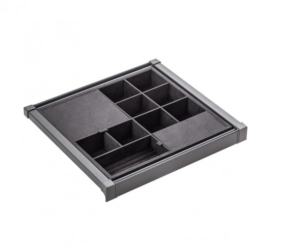 Корзина с органайзером с доводчиком, полного выдв., графит / антрацит   WG-PRZEG80-60-A