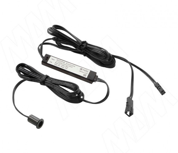 Выключатель инфракрасный (IR) на преграду, врезной, черный, 12/24V, 36/72W, SW1-DS-FM-1BL